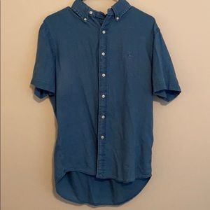 Men’s Polo Short Sleeve Button Up Shirt